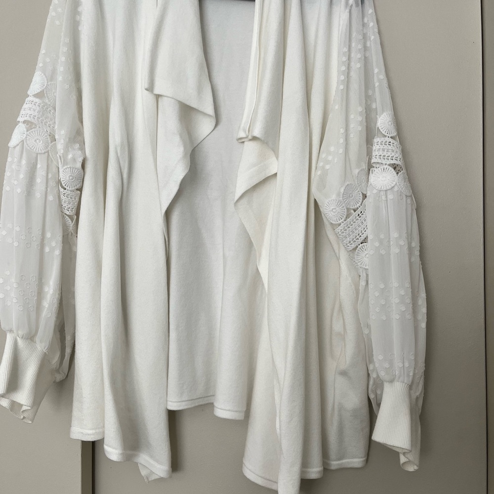 Milano White Knit Cardigan